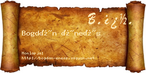 Bogdán Éneás névjegykártya